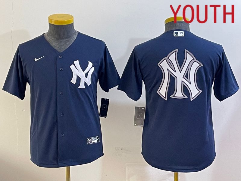 Youth New York Yankees Blank Blue Game 2024 Nike MLB Jersey style 12095->youth mlb jersey->Youth Jersey
